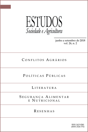 					Ver Vol. 26 Núm. 2: Estudos Sociedade e Agricultura (junho a setembro de 2018)
				