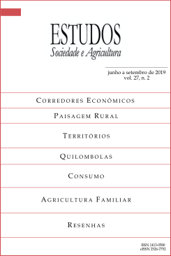 					Visualizar v. 27 n. 2: Estudos Sociedade e Agricultura (junho a setembro de 2019)
				